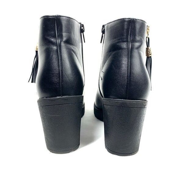 Koi Footwear Chunky Vegan Chelsea Ankle Boot With Tassel - Black, Size UK 5/US 7 - Picture 2 of 12